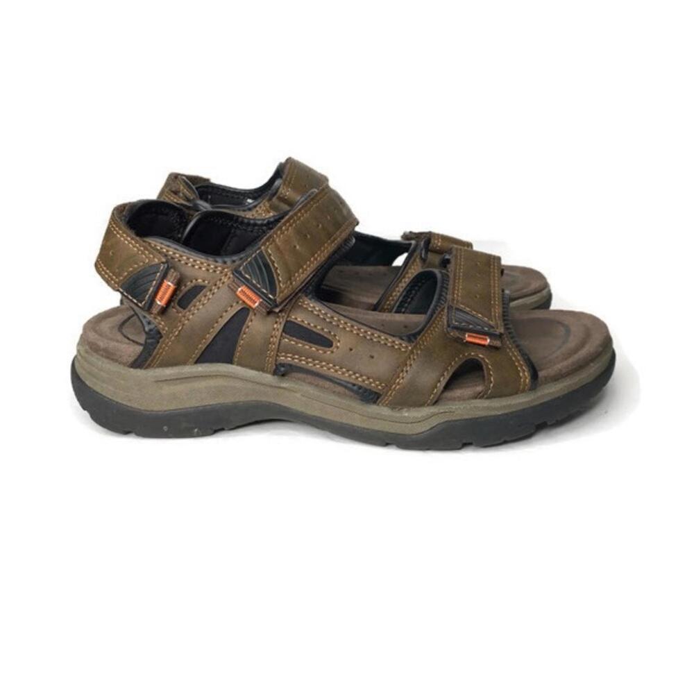 Earth Spirit Brown Leather Adjustable Strap Sandals 7.5